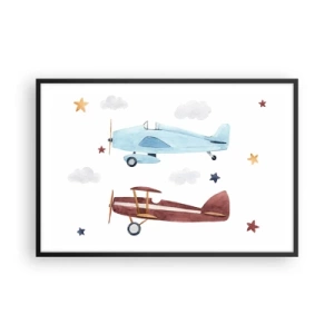 Plakat w czarnej ramie - Panie pilocie, czekamy! - 91x61 cm