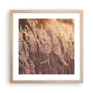 Plakat w ramie jasny dąb - Gotowe na powitanie jesieni - 40x40 cm