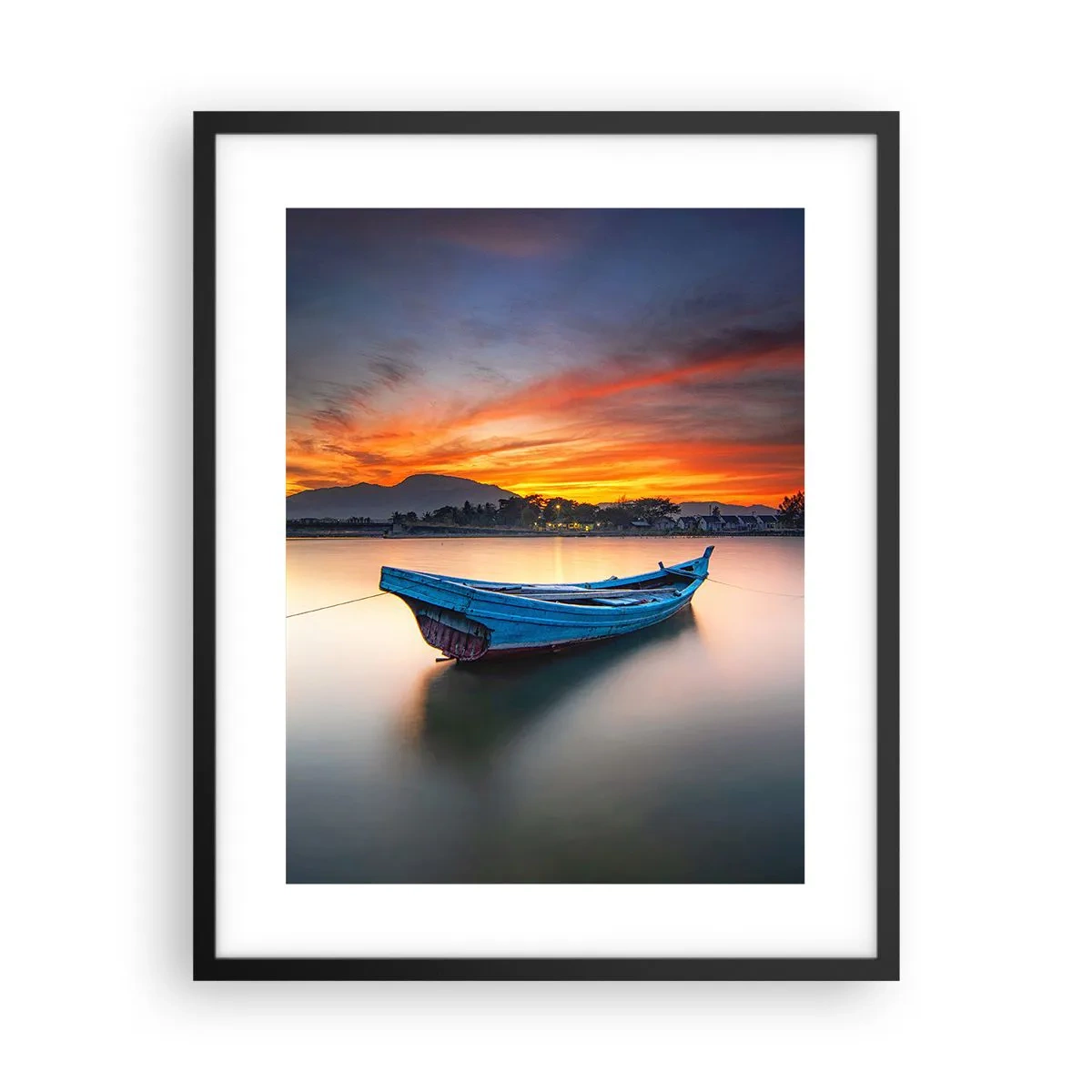 Plakat w czarnej ramie - Nadchodzi dobra noc - 40x50 cm