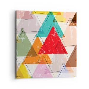 Obraz na płótnie - Trzy po trzy - 70x70 cm