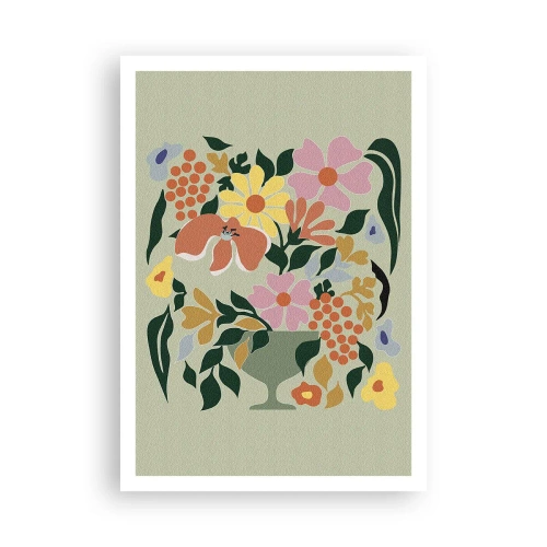 Plakat - Bukiet kipiący życiem - 70x100 cm
