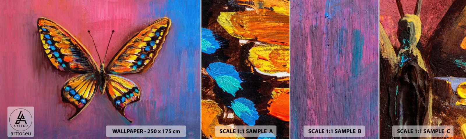 Fototapeta Próbka Standard Eco - Klejnot natury - Motyl, Sztuka, Malarstwo - 100x30 cm