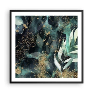 Plakat w czarnej ramie - Zaczarowany ogród - 60x60 cm