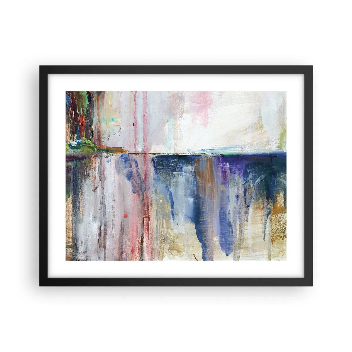 Plakat w czarnej ramie - Barwne wrażenia i skojarzenia - 50x40 cm