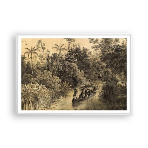 Plakat w białej ramie - Wyprawa do źródła - 100x70 cm