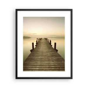 Plakat w czarnej ramie - Przedświt, świtanie, światło - 40x50 cm