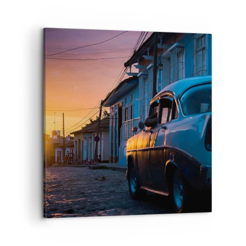 Obraz na płótnie - Tutaj zwalnia czas - 50x50 cm