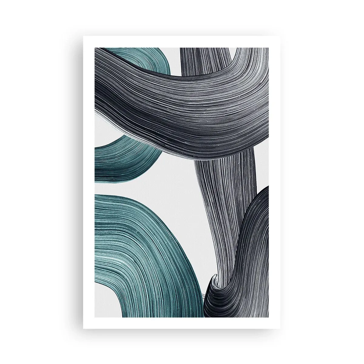 Plakat - Szmaragdowe i czarne szlaki - 61x91 cm