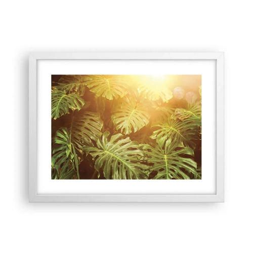 Plakat w białej ramie - W zieloność wstąpić… - 40x30 cm