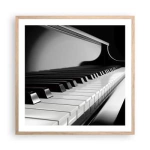 Plakat w ramie jasny dąb - Harmonia kształtów i barw - 60x60 cm