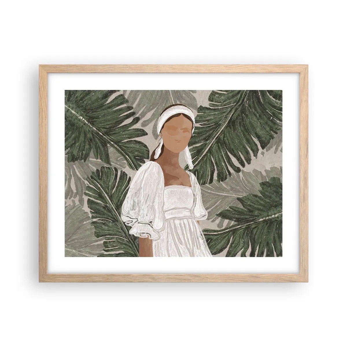 Plakat w ramie jasny dąb - Portret egzotyczny - 50x40 cm