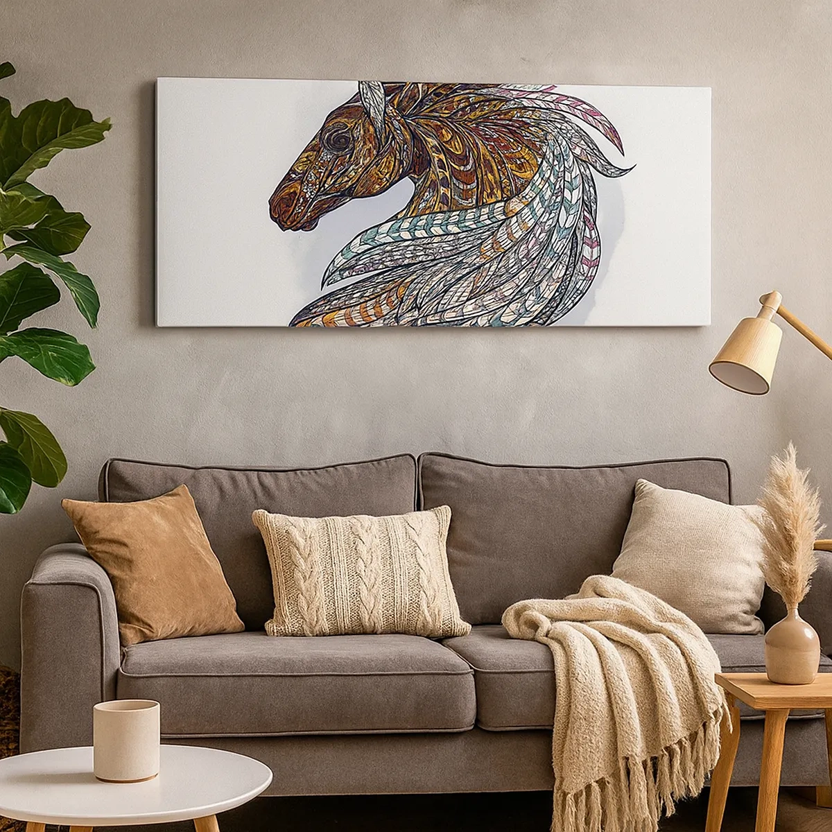 Obraz na płótnie - Rumak celtyckiego wojownika - 30x30 cm