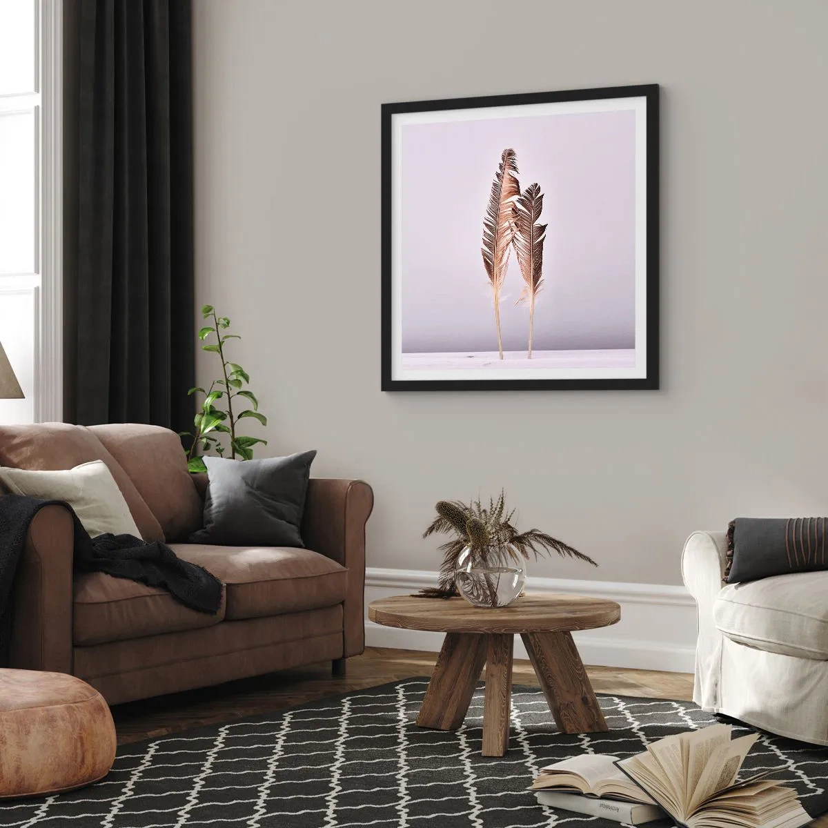 Plakat w czarnej ramie - Przeciw nicości - 60x60 cm