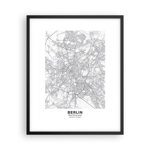 Plakat w czarnej ramie - Kwiat Berlina - 40x50 cm