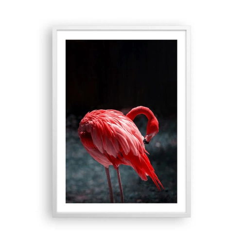 Plakat w białej ramie - Karmazynowy poemat natury - 50x70 cm