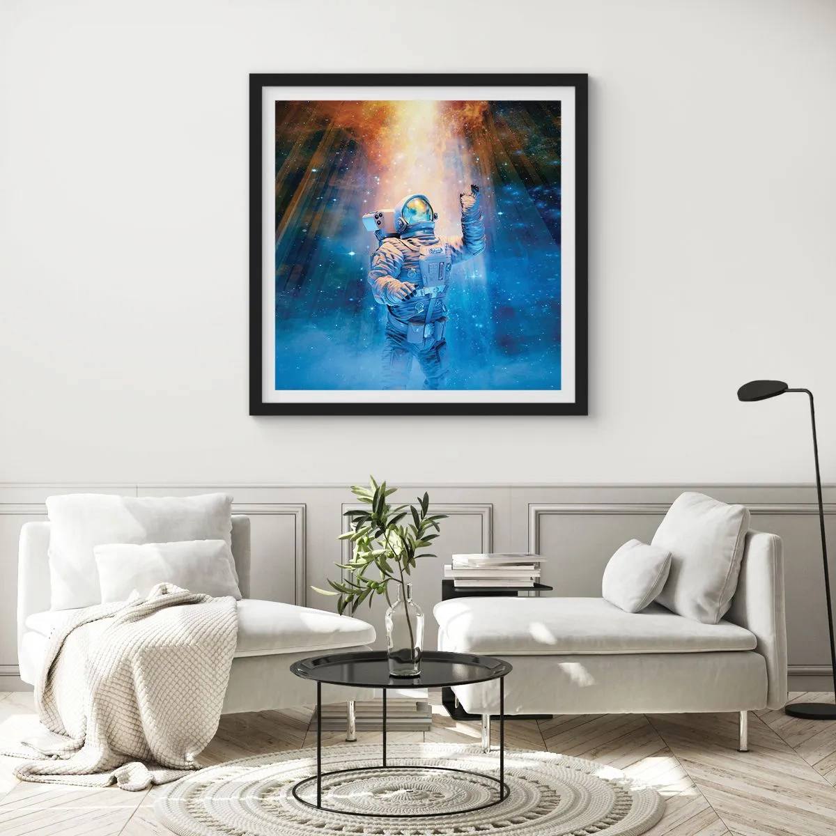 Plakat w czarnej ramie - Wreszcie u celu - 40x40 cm