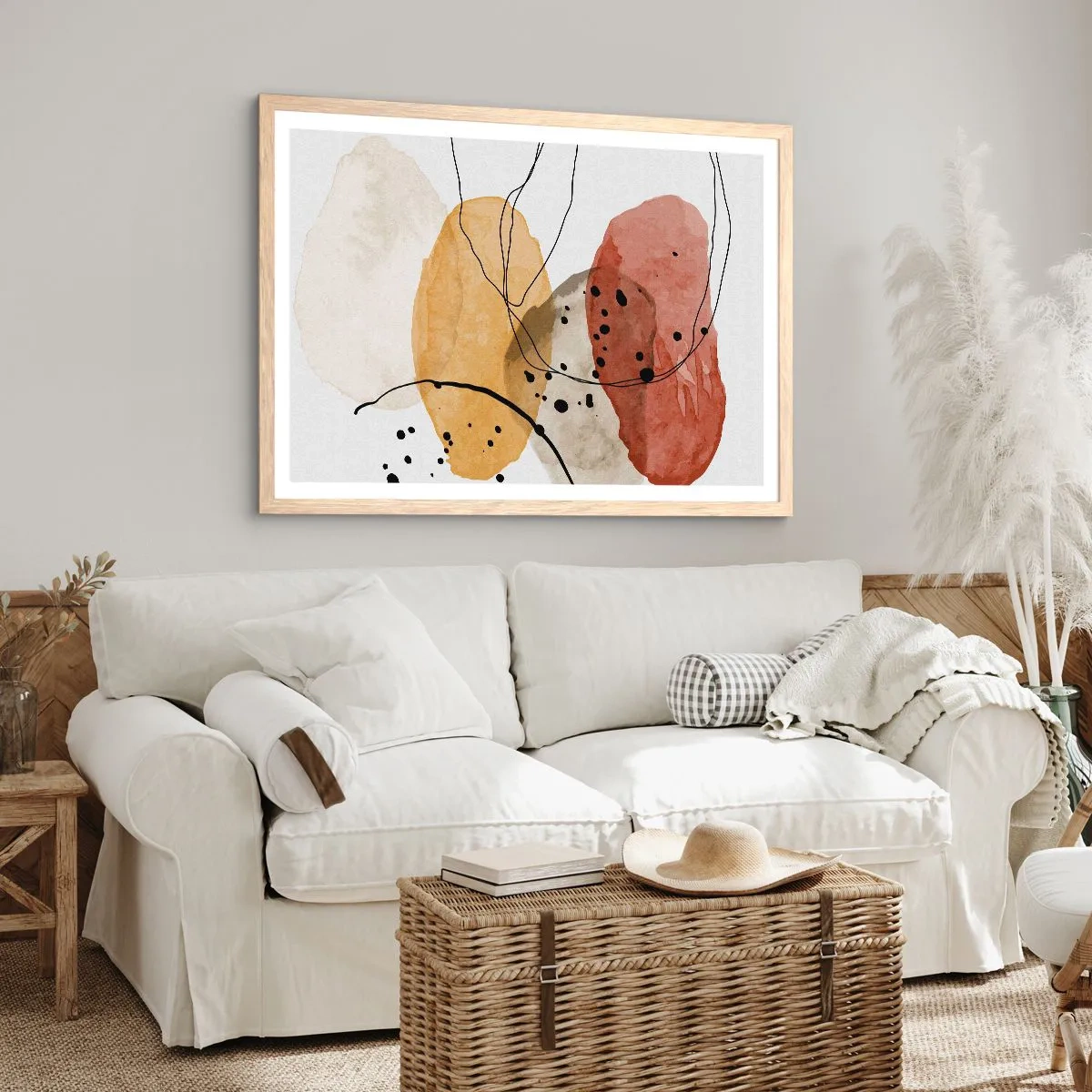 Plakat w ramie jasny dąb - Jak powietrze lekkie, przejrzyste - 40x30 cm