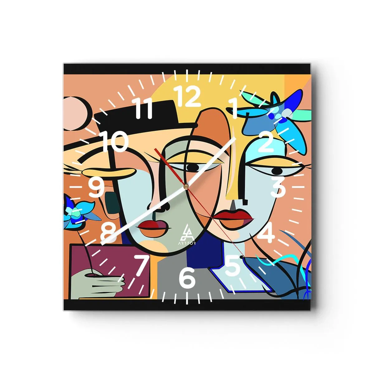 Zegar ścienny - Picassowskie randez vous - 30x30 cm