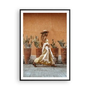 Plakat w czarnej ramie - W stylu hippie - 70x100 cm