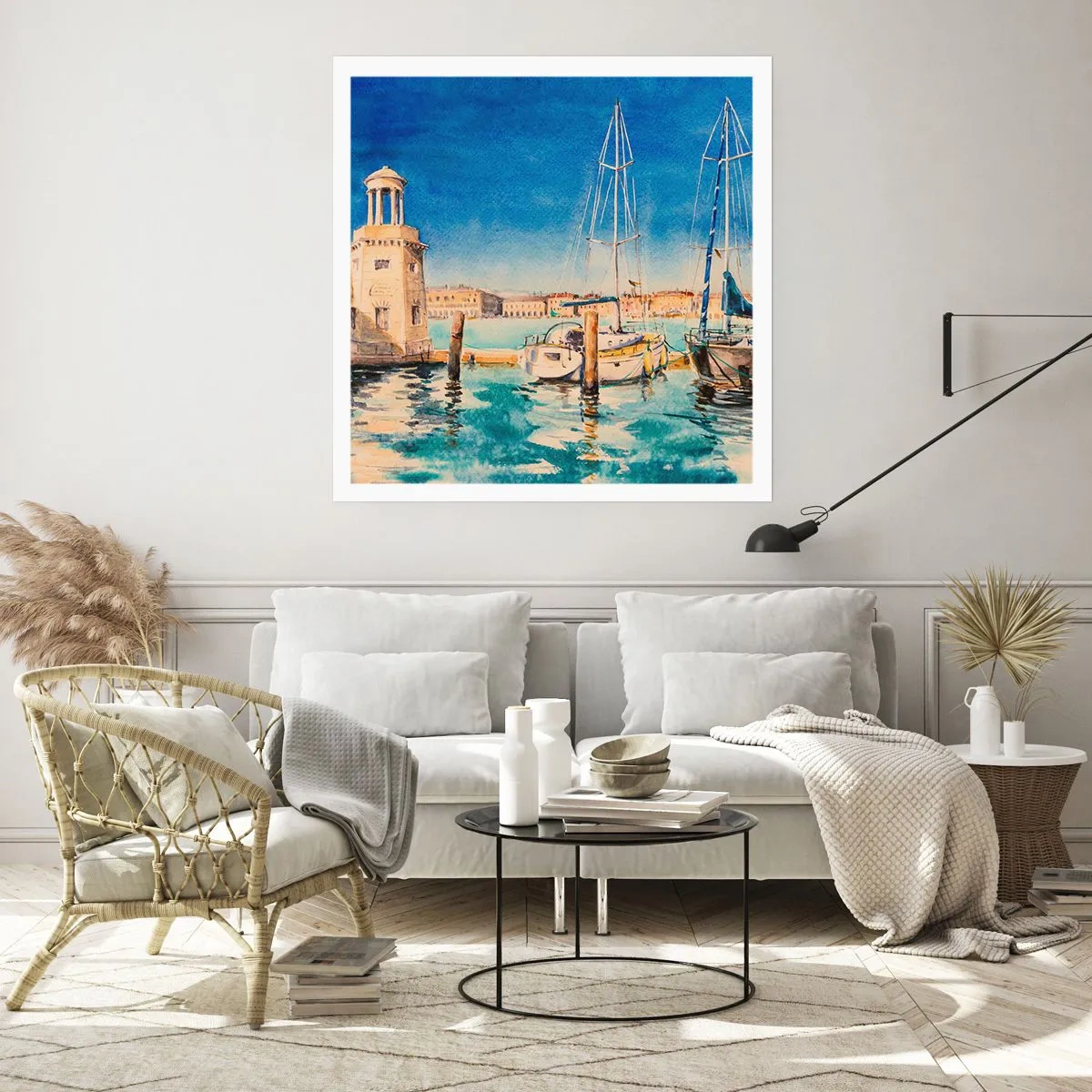 Plakat - Słoneczna laguna - 50x50 cm