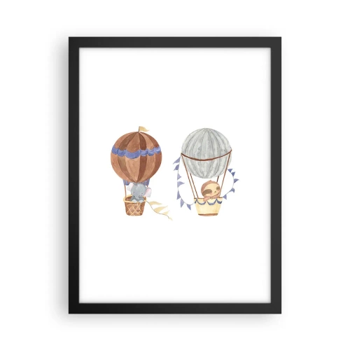 Plakat w czarnej ramie - Przyjaciele w podróży - 30x40 cm