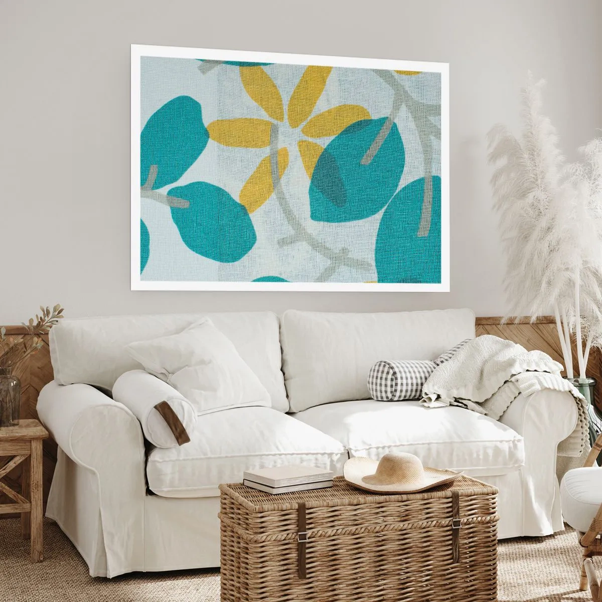 Plakat - Wśród lazurowych liści - 50x40 cm