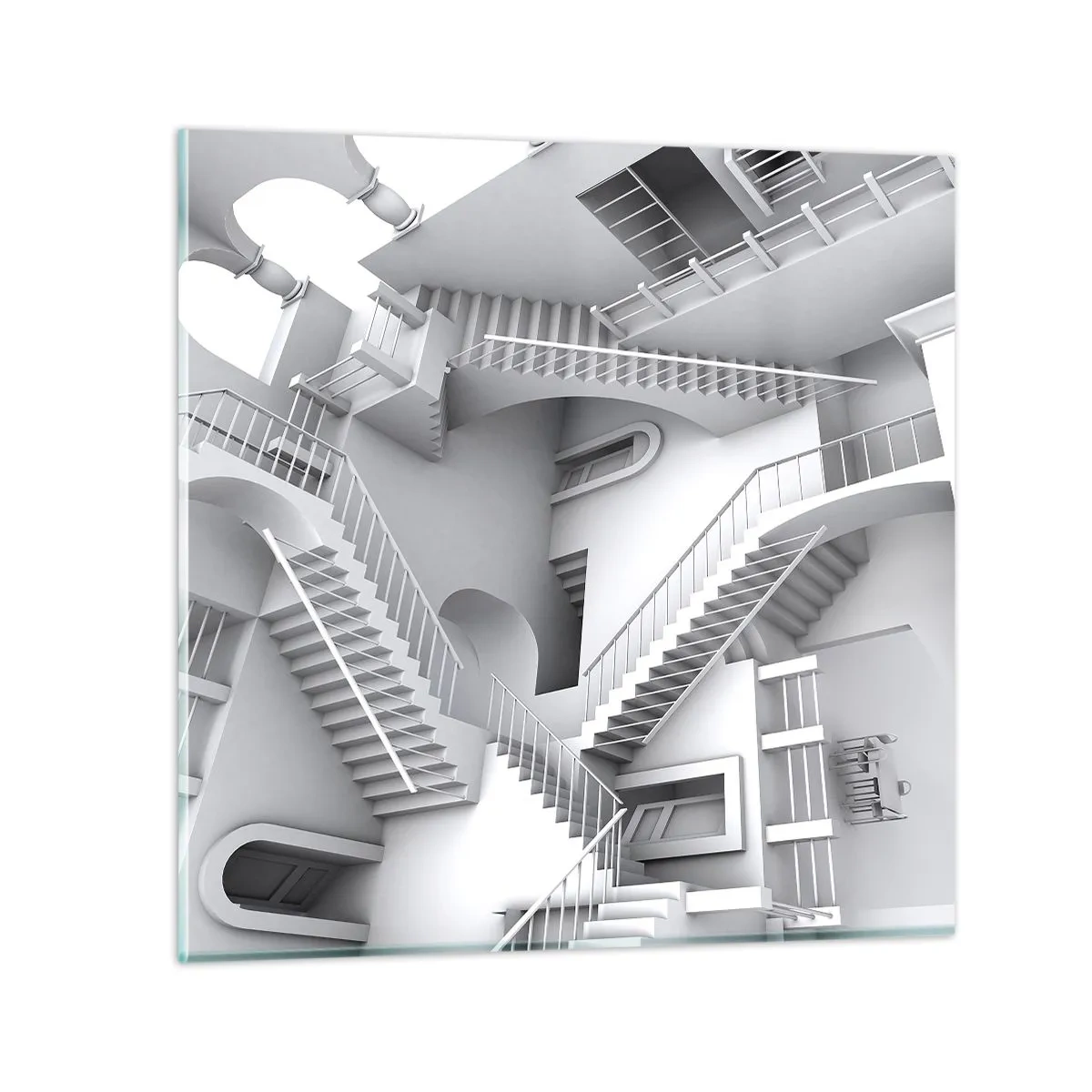 Obraz na szkle - Paradoksy przestrzeni - 60x60 cm