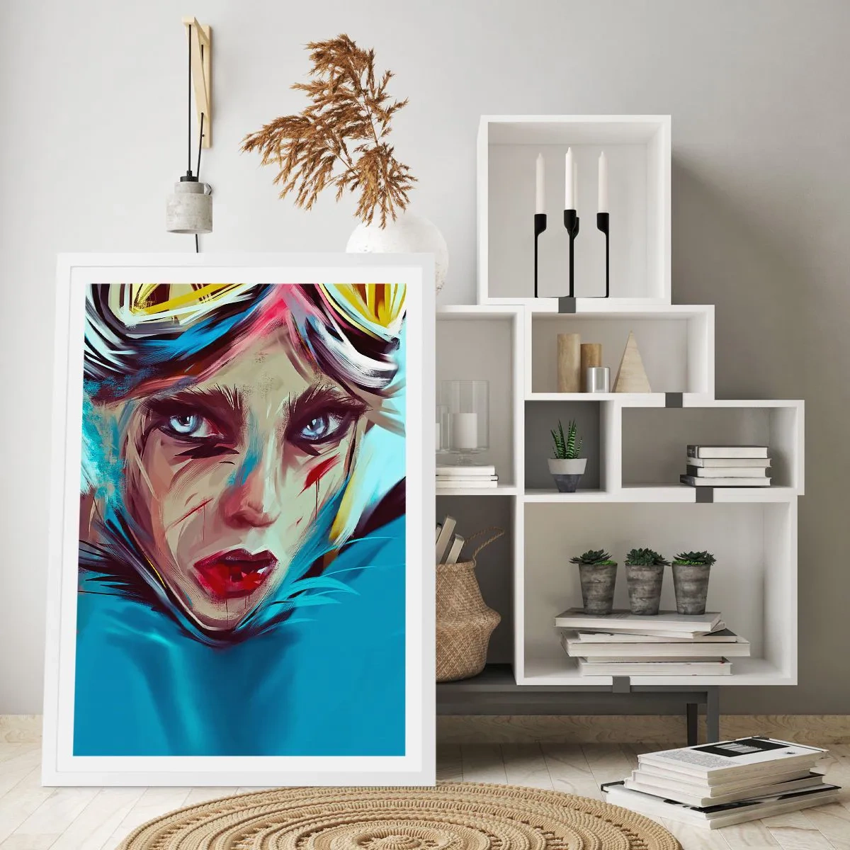 Plakat w białej ramie - Wojowniczka szos - 61x91 cm