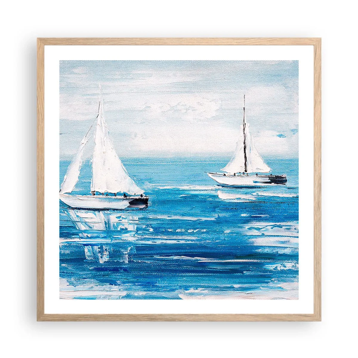 Plakat w ramie jasny dąb - Z przyjacielem u boku - 60x60 cm