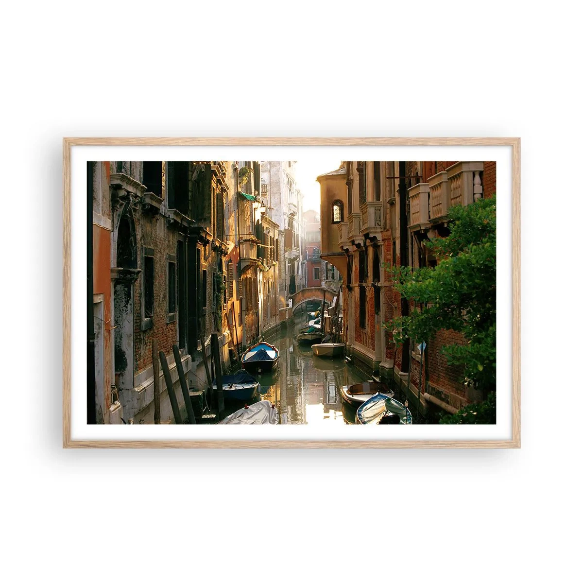 Plakat w ramie jasny dąb - W weneckim zaułku - 91x61 cm