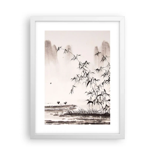 Plakat w białej ramie - Cisza ryżowych pól - 30x40 cm