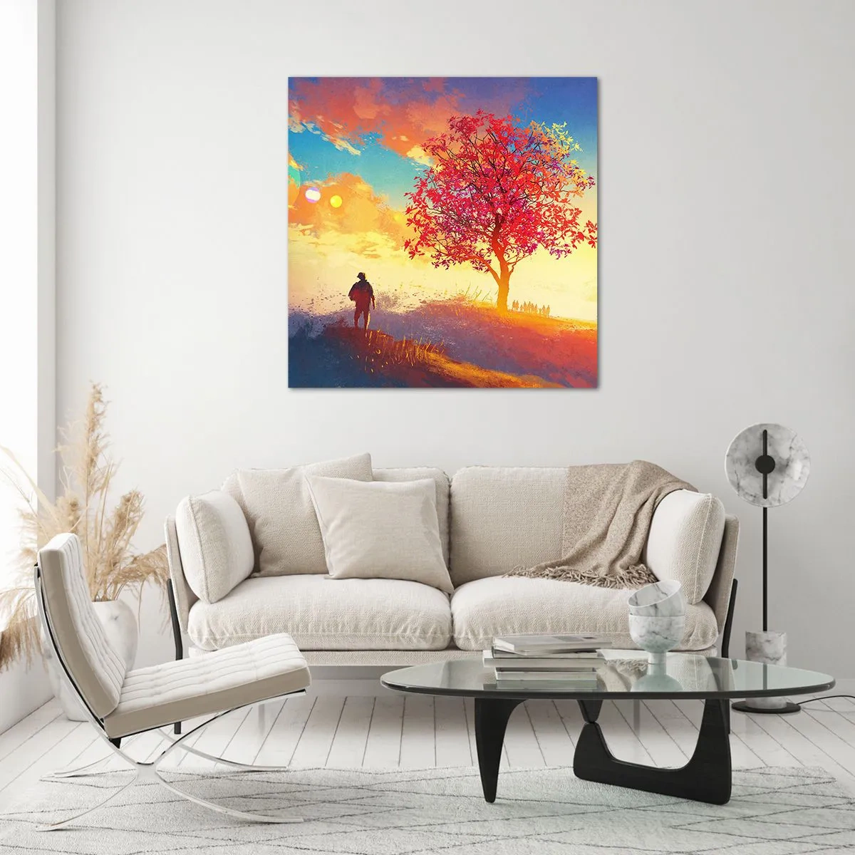 Obraz na szkle - Pielgrzym u celu - 60x60 cm