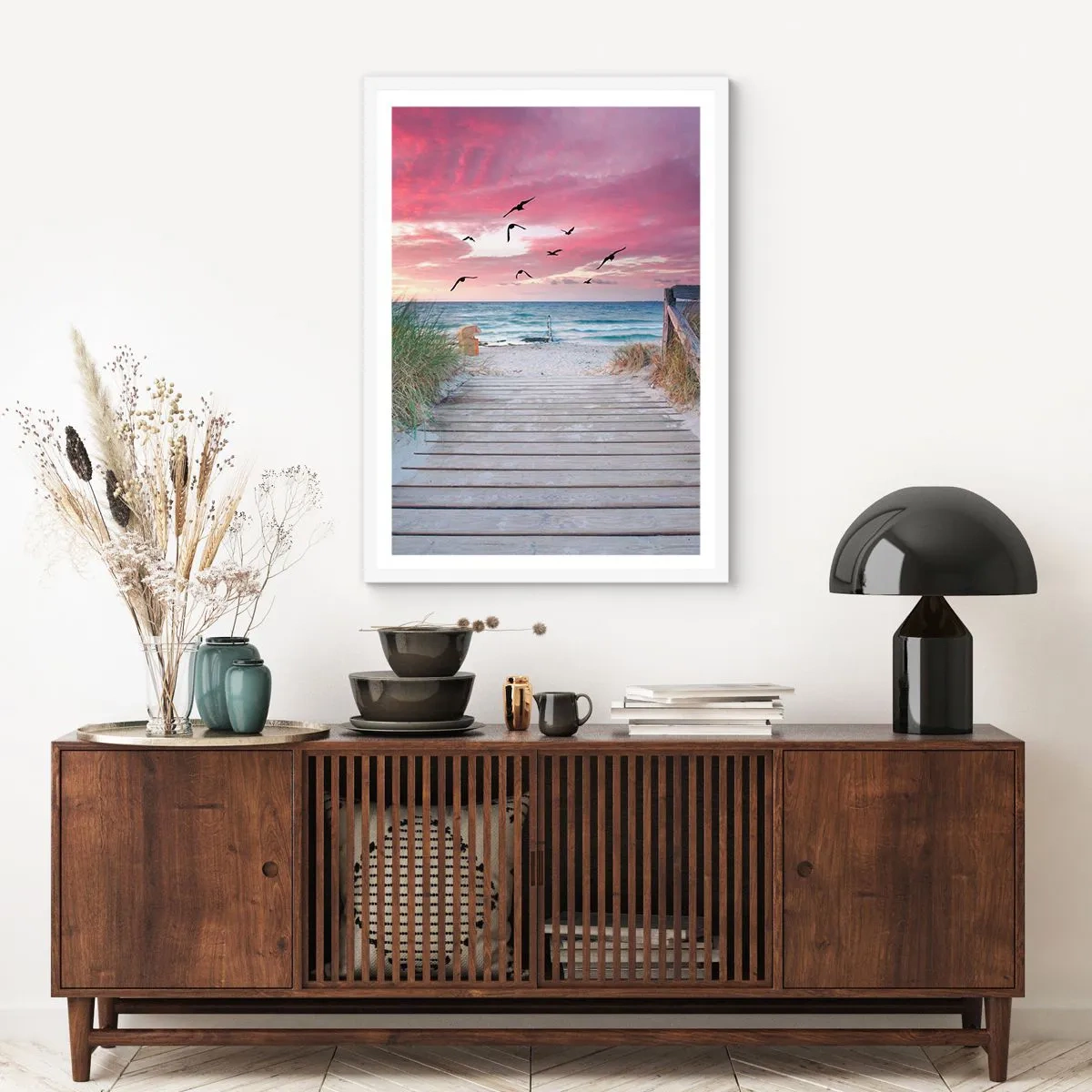 Plakat w białej ramie - Bałtycka impresja - 70x100 cm