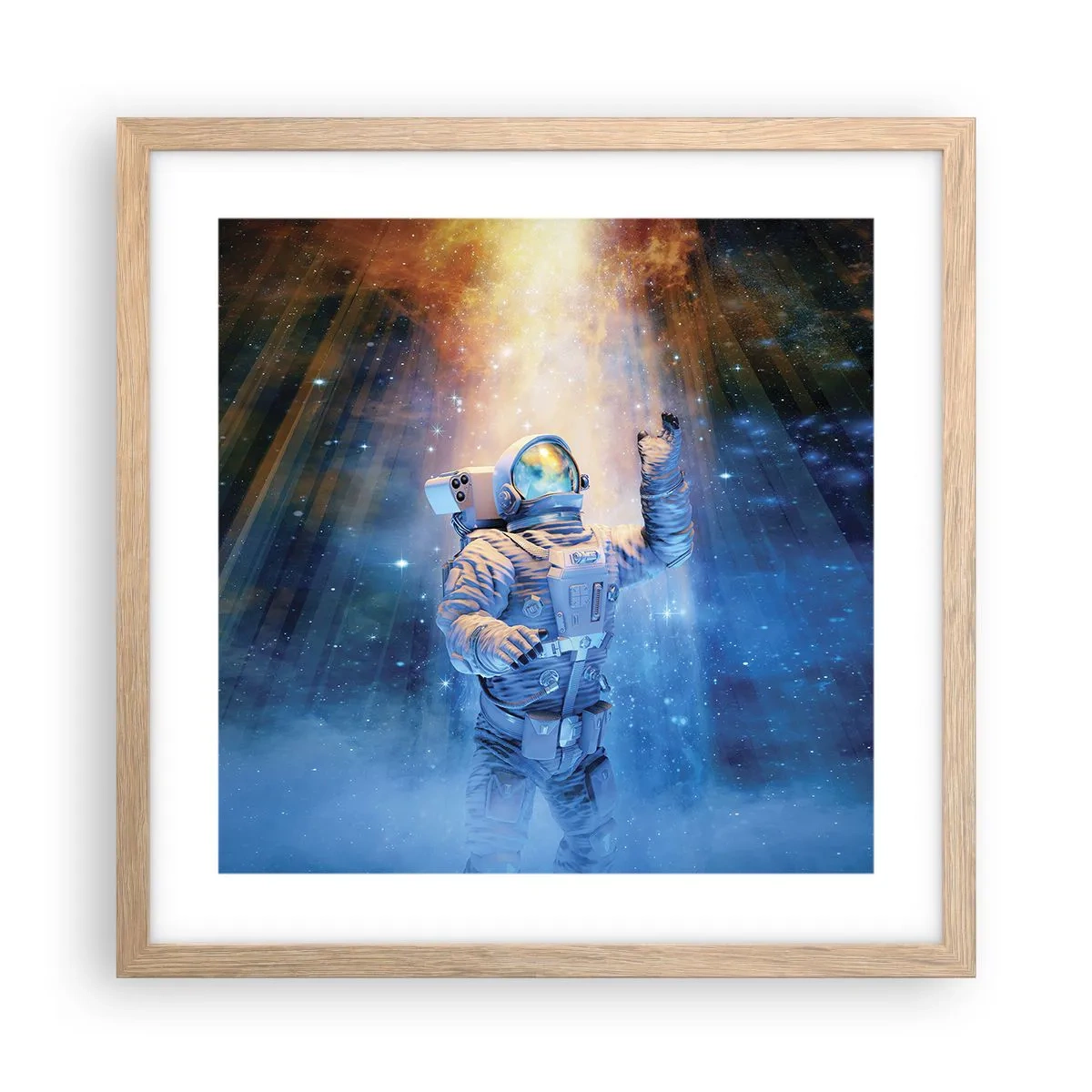 Plakat w ramie jasny dąb - Wreszcie u celu - 40x40 cm
