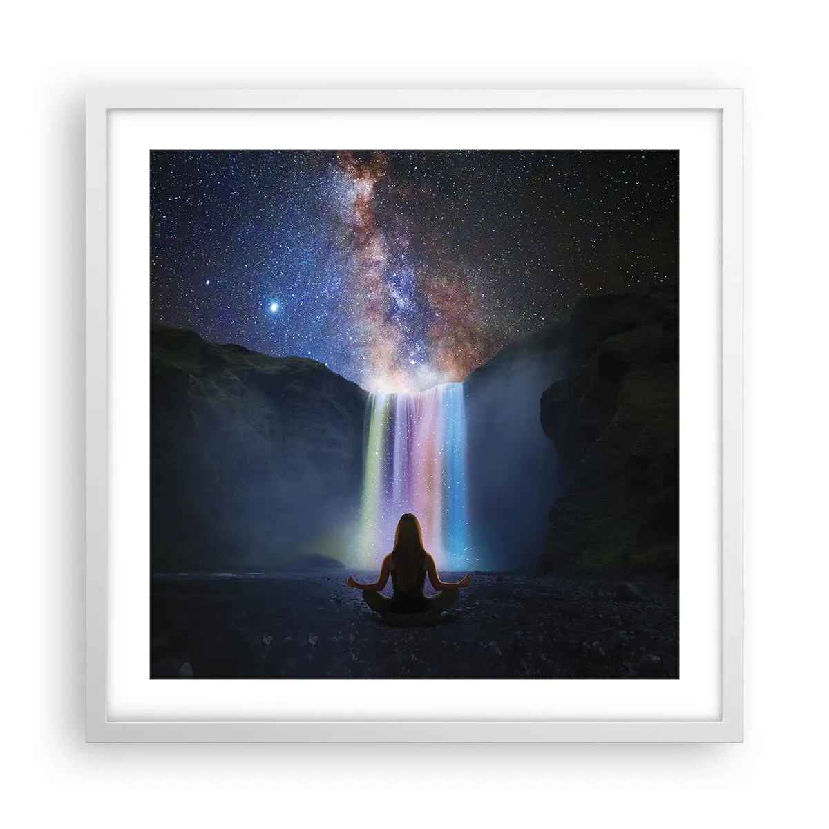 Plakat w białej ramie - Absolutna harmonia - 50x50 cm