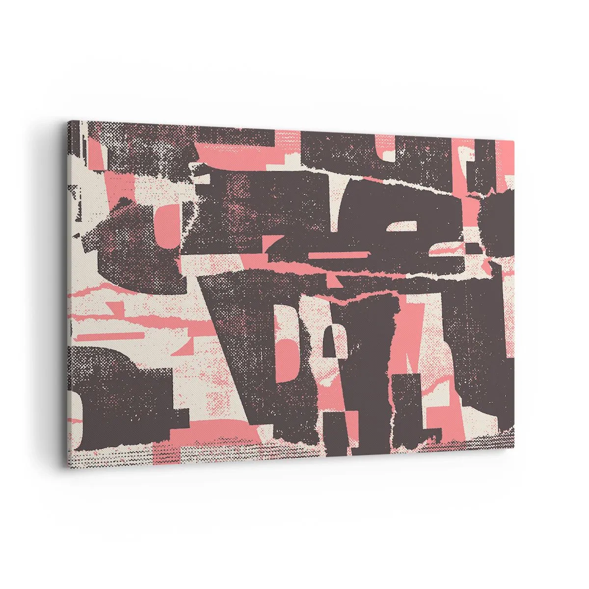 Obraz na płótnie - Abstrakcyjna kompozycja w odcieniach różu i brązu - 100x70cm - Cały ten zgiełk - Nowoczesna dekoracja ścienna do salonu, kuchni i sypialni ARTTOR