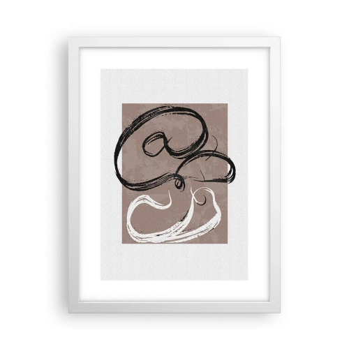 Plakat w białej ramie - Kompozycja – poszukiwanie pełni - 30x40 cm