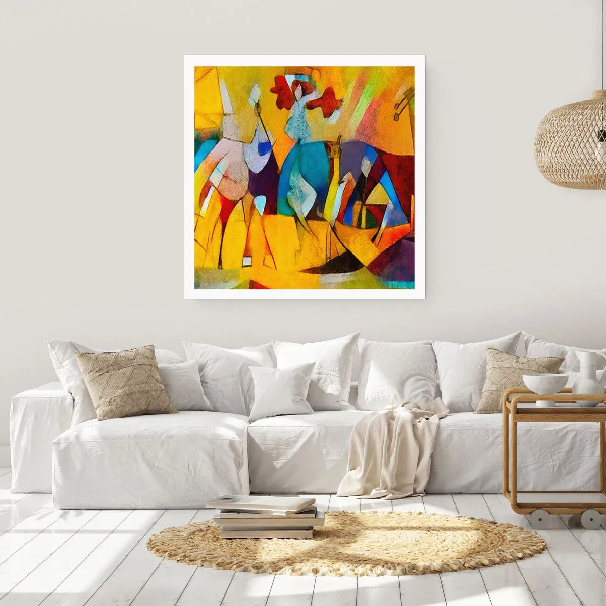 Plakat - Słońce - życie - radość - 40x40 cm