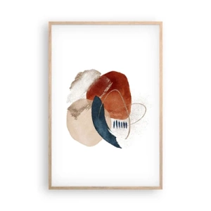 Plakat w ramie jasny dąb - Owalna kompozycja - 61x91 cm