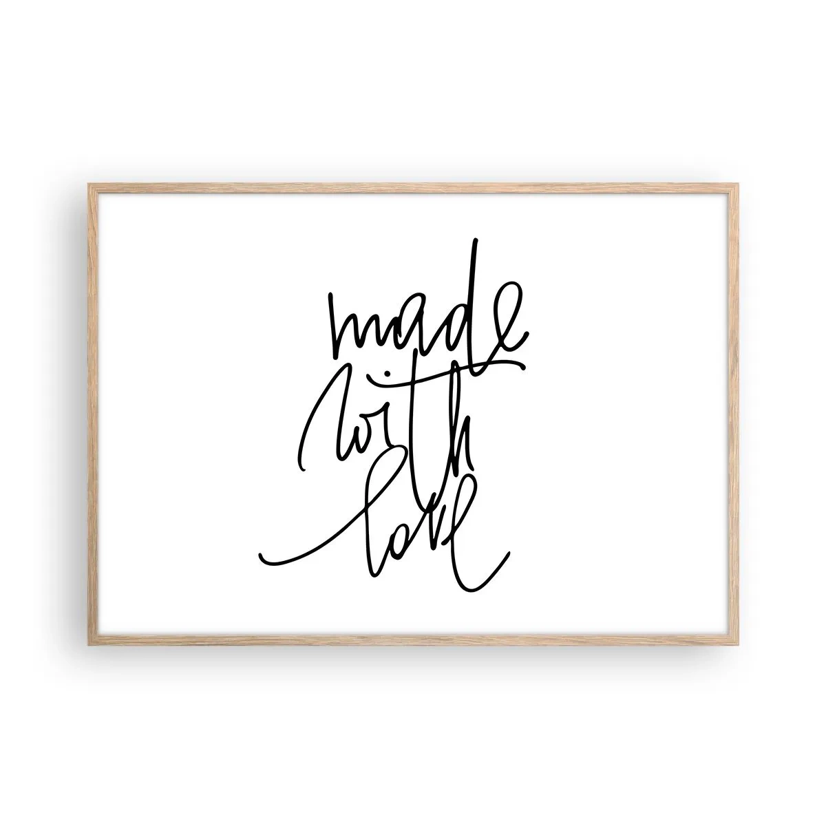Plakat w ramie jasny dąb - Najlepsza marka - 100x70 cm