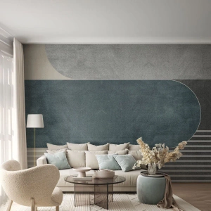 Fototapeta Premium Sand - Kompozycja na poziomie - Minimalizm, Kształty, Pastelowe - 250x175 cm