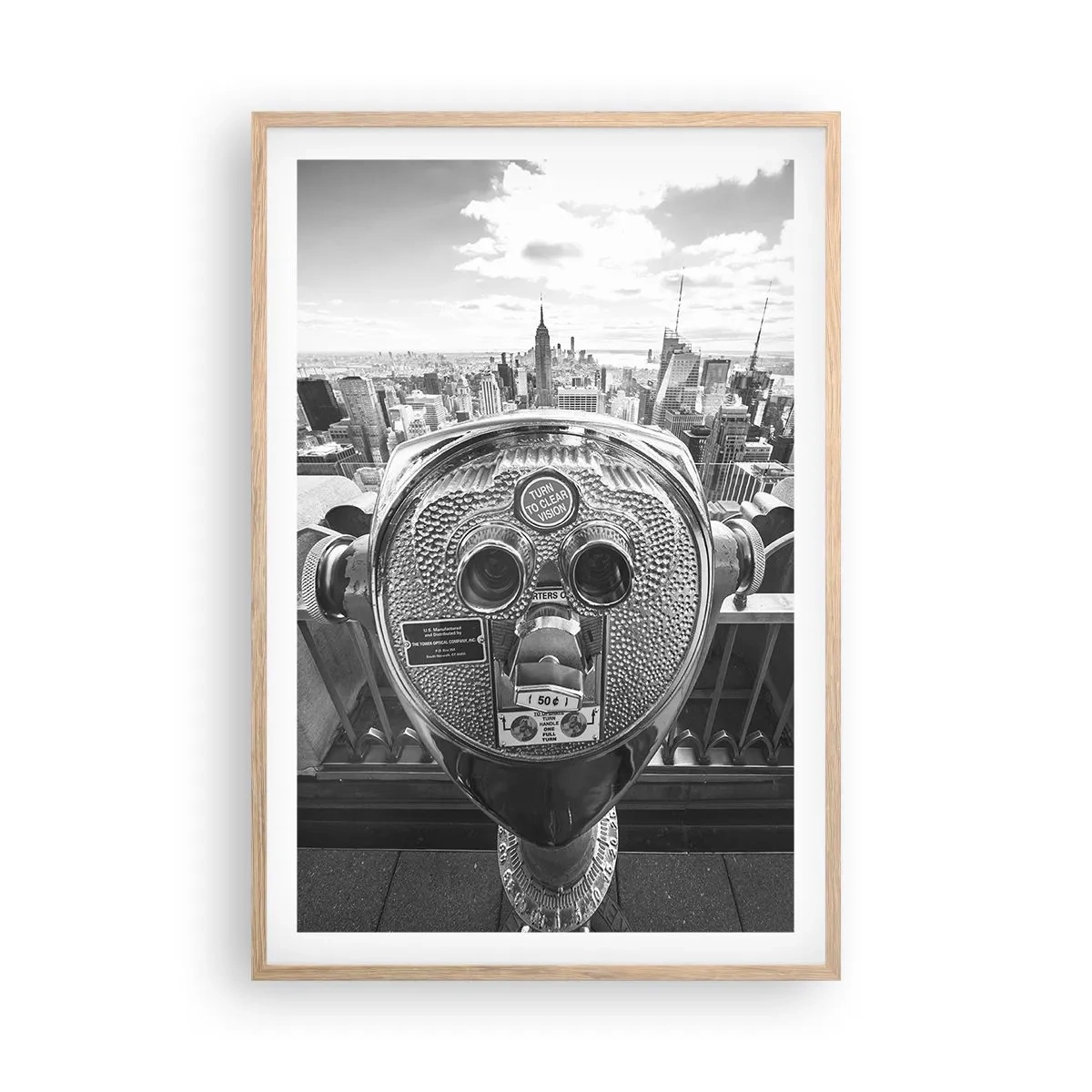 Plakat w ramie jasny dąb - Miasto nad miastami - 61x91 cm