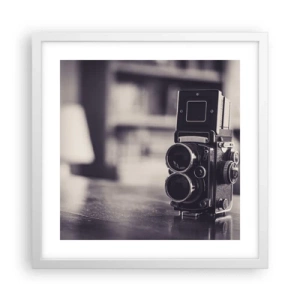 Plakat w białej ramie - Magia starej fotografii - 40x40 cm