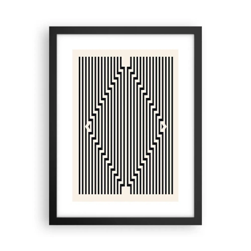 Plakat w czarnej ramie - Geometryczna iluzja - 30x40 cm