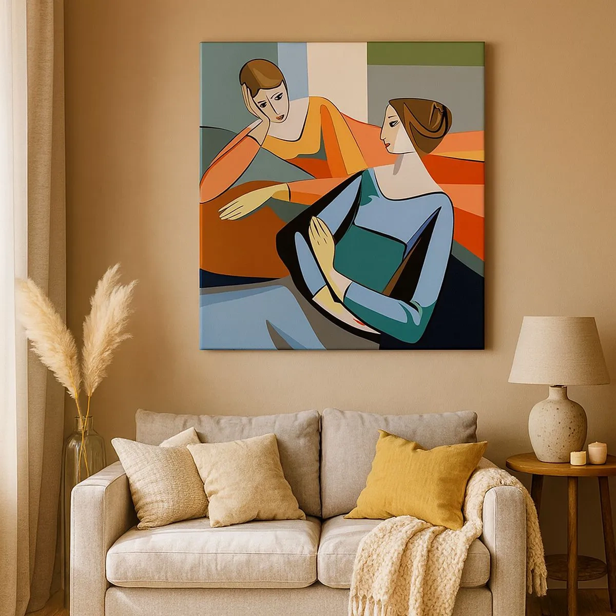 Obraz na płótnie - Chwila zwierzeń - 30x30 cm