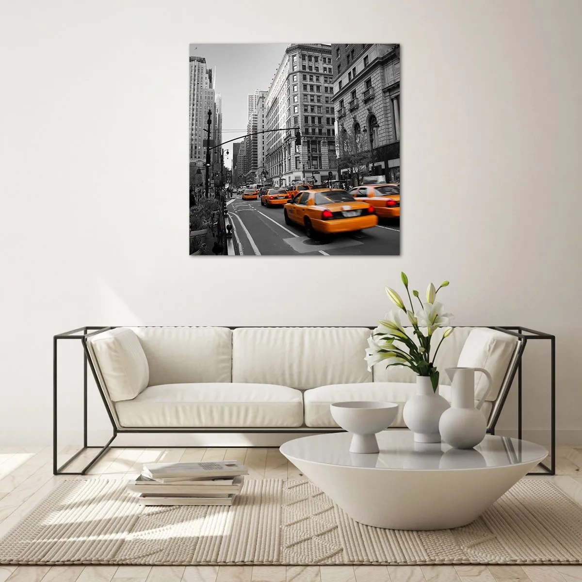 Obraz na szkle - Słońca wielkiego miasta - 50x50 cm