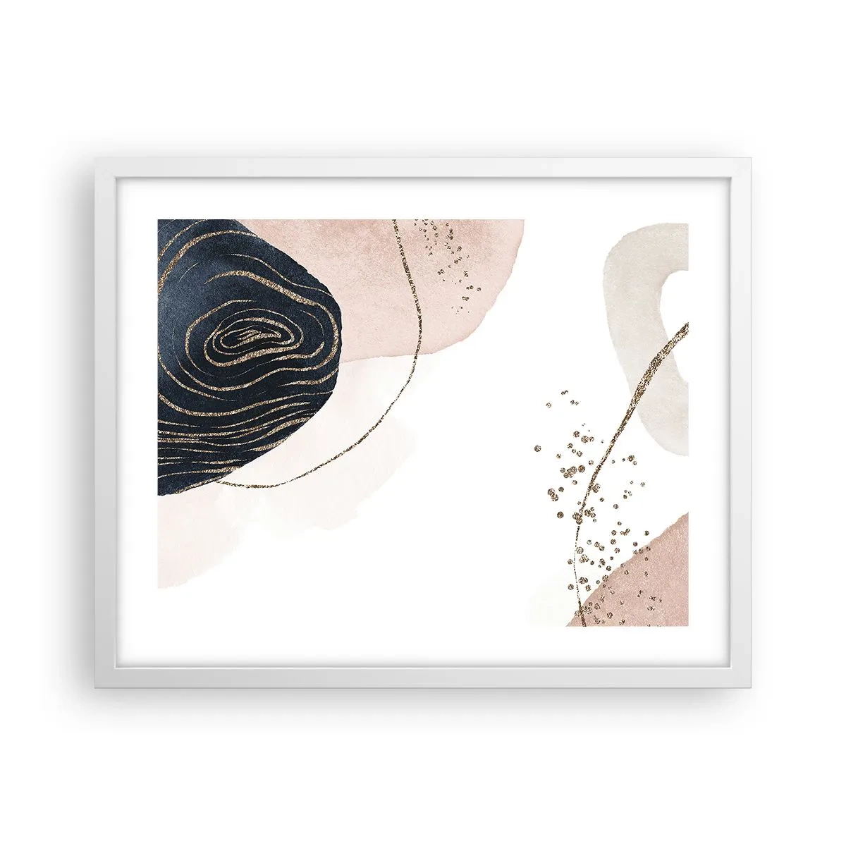 Plakat w białej ramie - Wszystko płynie - 50x40 cm