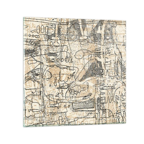 Obraz na szkle - Czeka na rozszyfrowanie - 70x70 cm