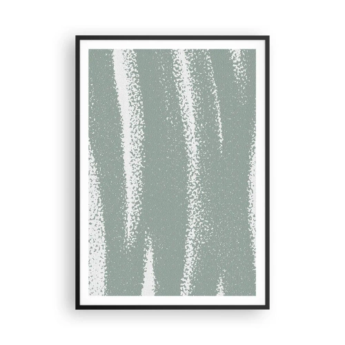 Plakat w czarnej ramie - Abstrakcja w zimowym klimacie - 70x100 cm