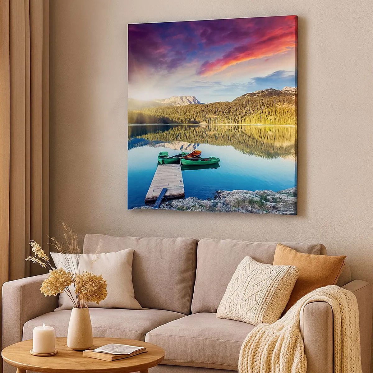 Obraz na płótnie - Nad wodą gładką jak lustro - 30x30 cm